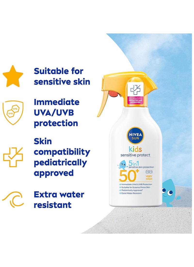 NIVEA SUN Babies & Kids Sensitive Protect Sun Cream Trigger Spray SPF50 270ml