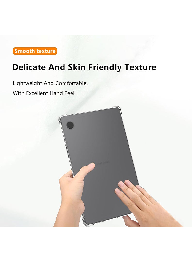 Theodor Clear Case For Samsung Galaxy Tab A9 8.7-Inch, Shock-Absorption TPU Cover with Reinforced Corners, Soft Flexible & Crystal Clear Protective Bumper Case - Image 5