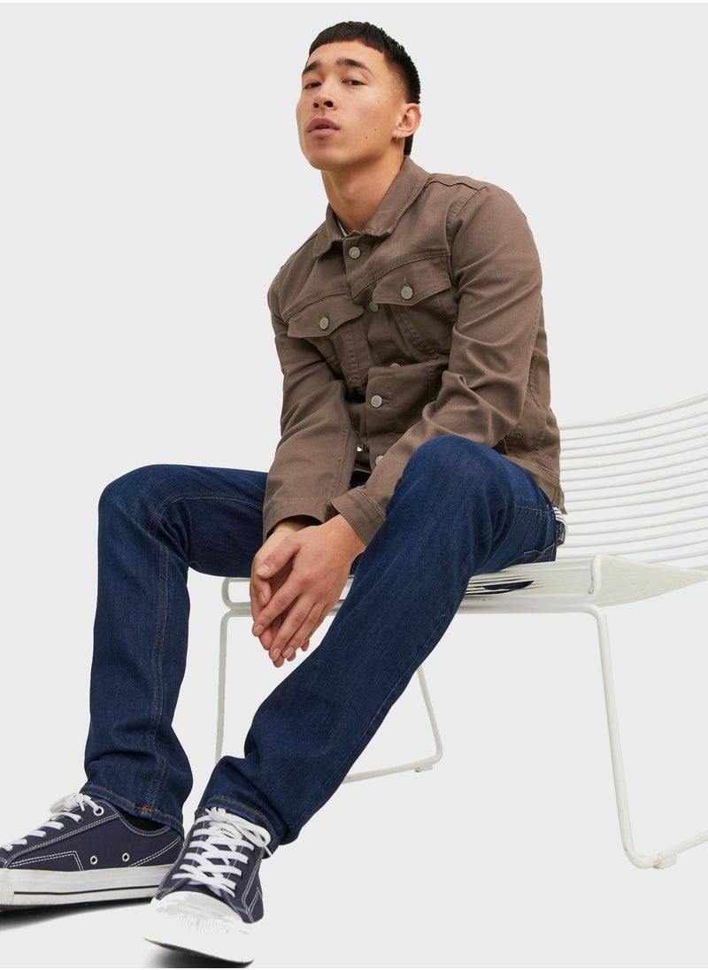 JACK & JONES - Light Wash Straight Fit Jeans - Image 1