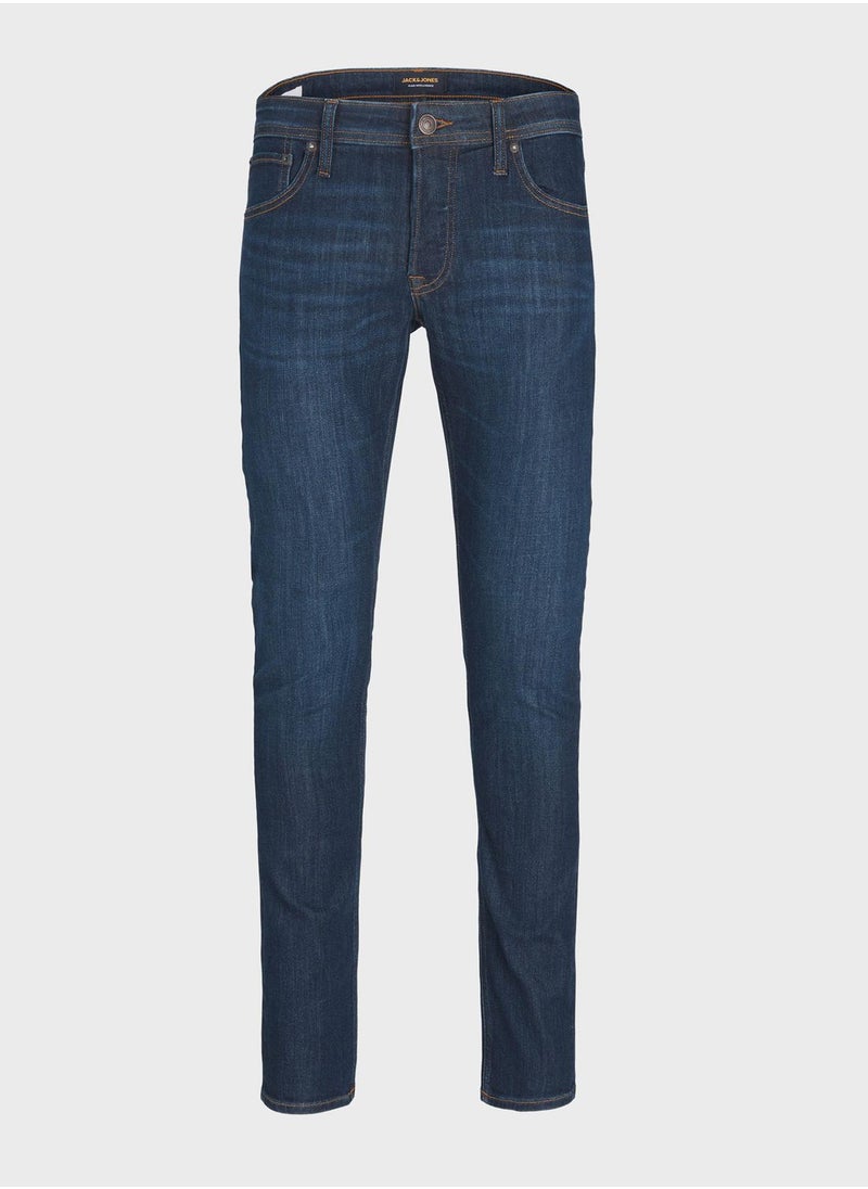 JACK & JONES - Light Wash Straight Fit Jeans - Image 1