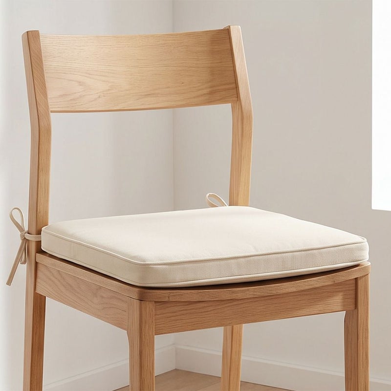 DANUBE HOME Square Seat Cushion 43X43X5Cm - Solid Buttercup, Beige, Bright Square Chair Cushion, 100% Polyester, For Patio Chairs, Balcony Benches And Garden Sofa - Image 2