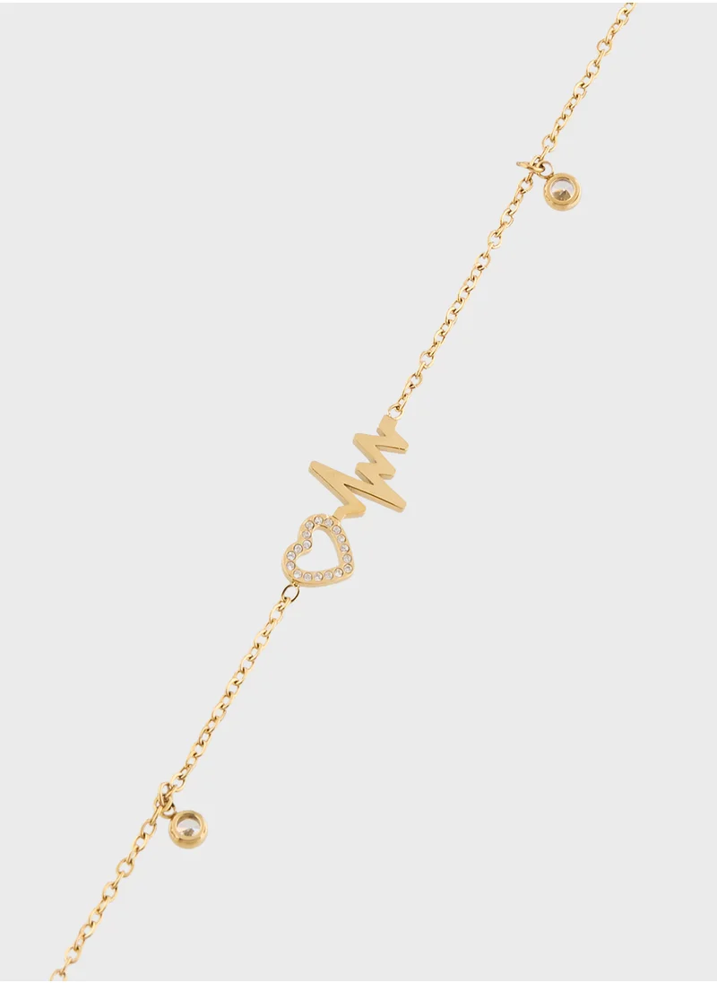 ايلا Heart Charm Anklet