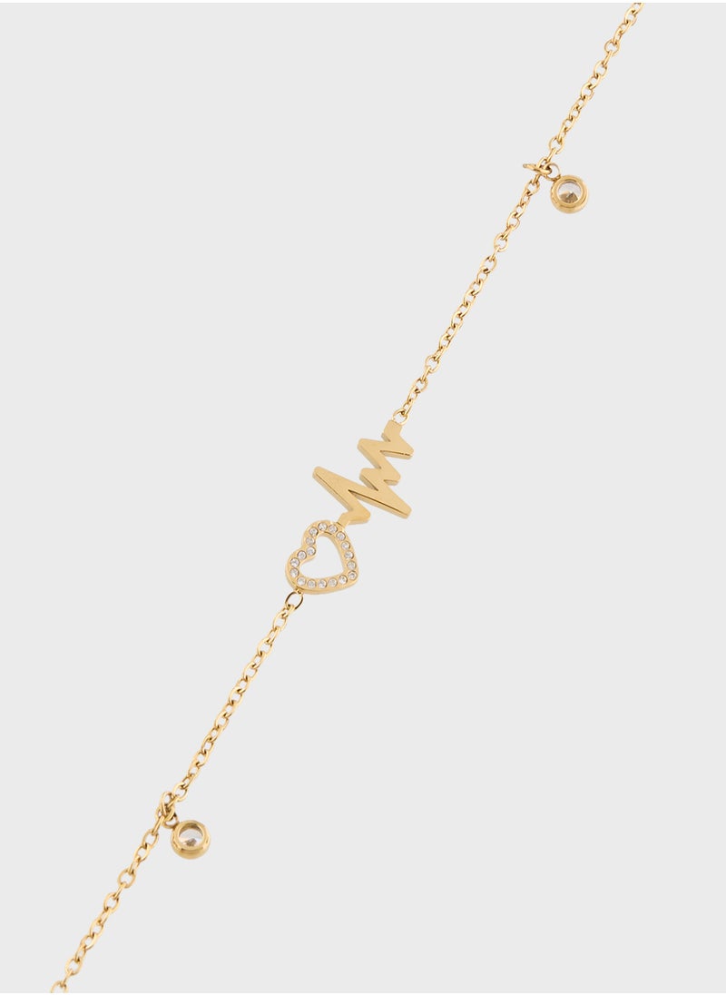 ELLA Heart Charm Anklet  - Image 2