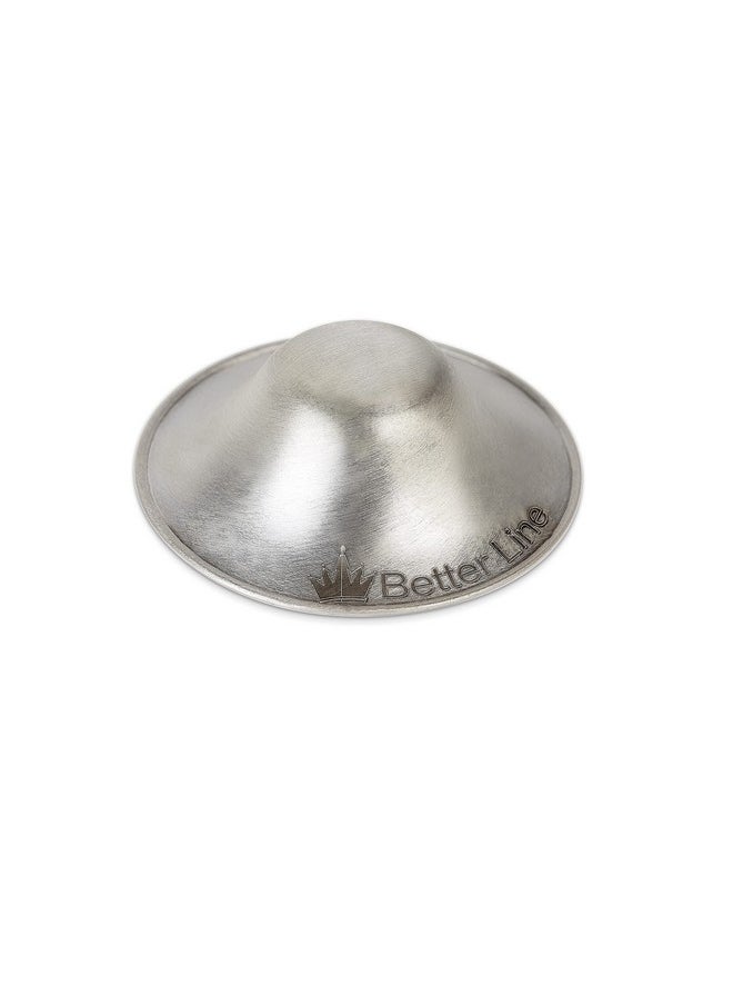 BETTERLINE - Silver Nursing Cups To Soothe Nipples For Breastfeeding Moms Newborn Essentials Handmade Silver Nipple Shields 100% Natural Silver Nursing Pads Baby Shower Gifts - Image 1