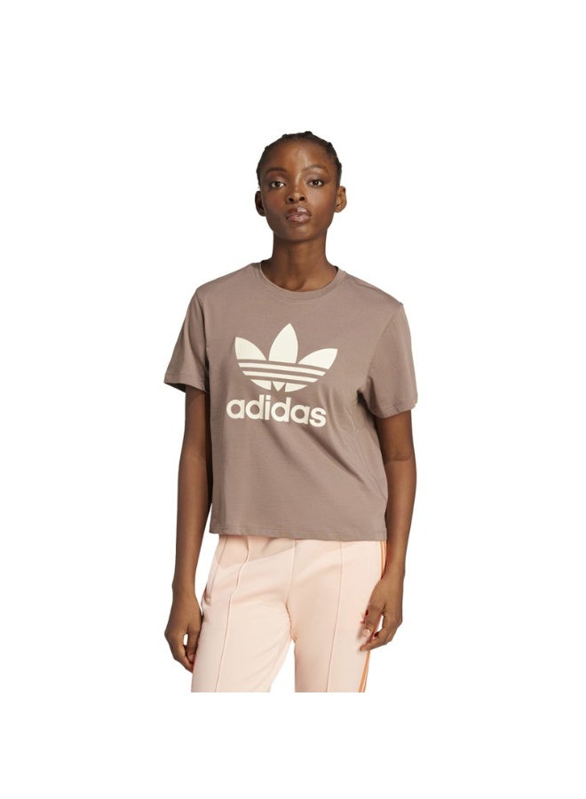 Adidas adidas TREFOIL TEE VT Brown Originals Women T-SHIRTS  - Image 2