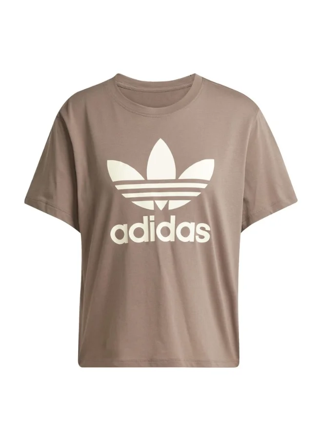 Adidas adidas TREFOIL TEE VT Brown Originals Women T-SHIRTS