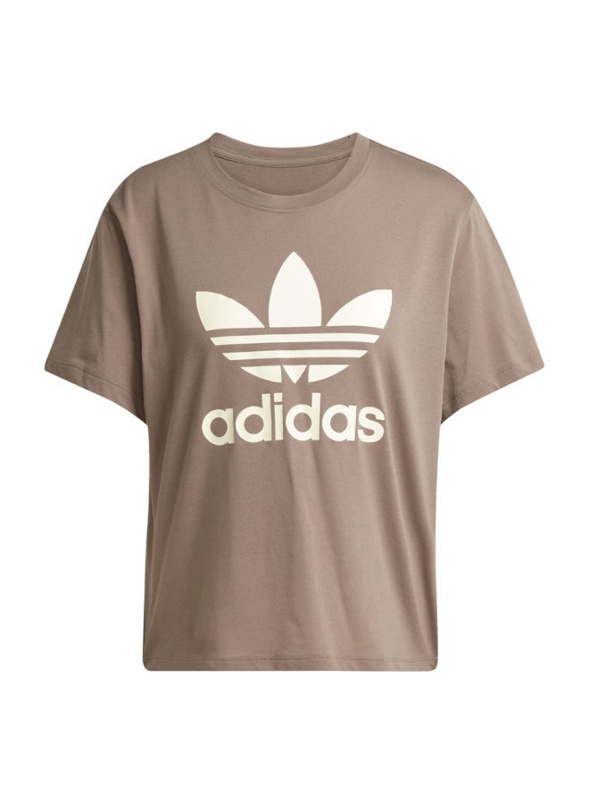 Adidas adidas TREFOIL TEE VT Brown Originals Women T-SHIRTS  - Image 1