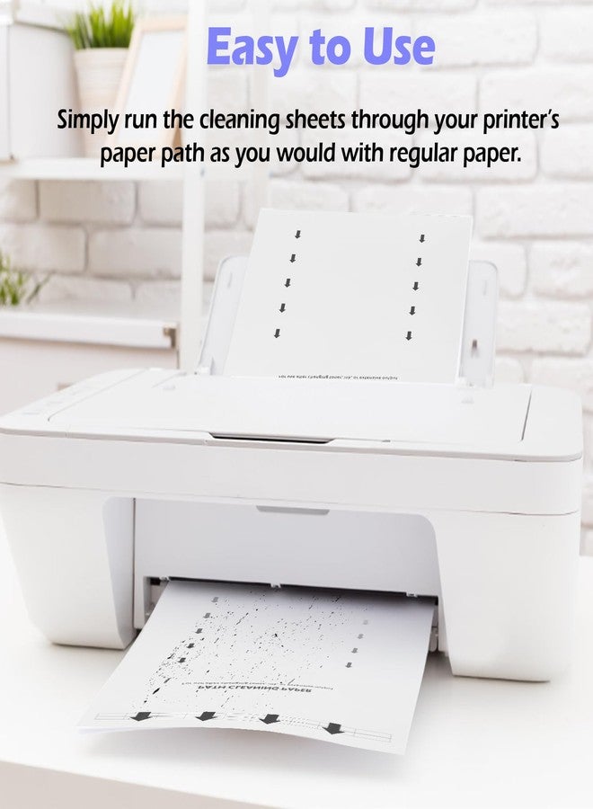 AQDD Printer Cleaning Sheets for HP Laser and Inkjet Printers Removes Toner Smudges Black Lines and Paper Jams Compatible with Brother and Most Printers (8.5 x 11) 15 Sheets - Image 3