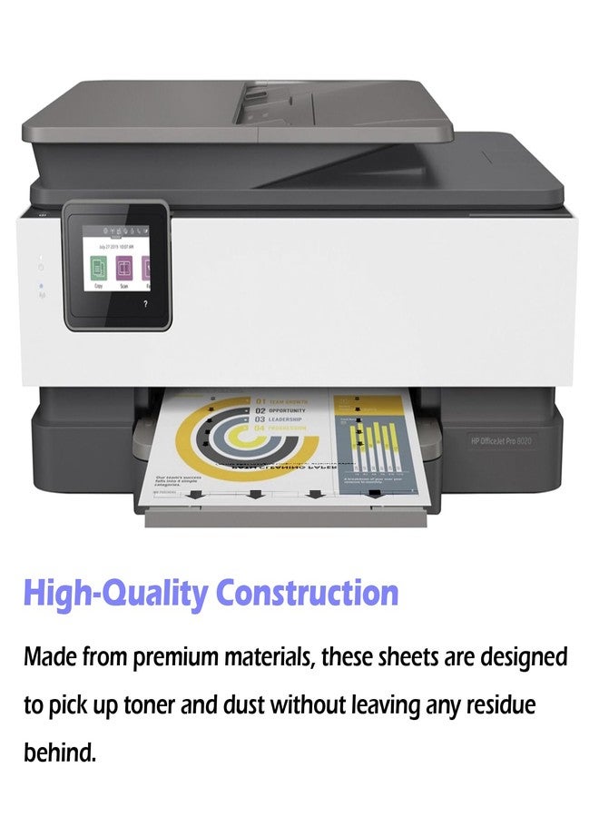AQDD Printer Cleaning Sheets for HP Laser and Inkjet Printers Removes Toner Smudges Black Lines and Paper Jams Compatible with Brother and Most Printers (8.5 x 11) 15 Sheets - Image 4