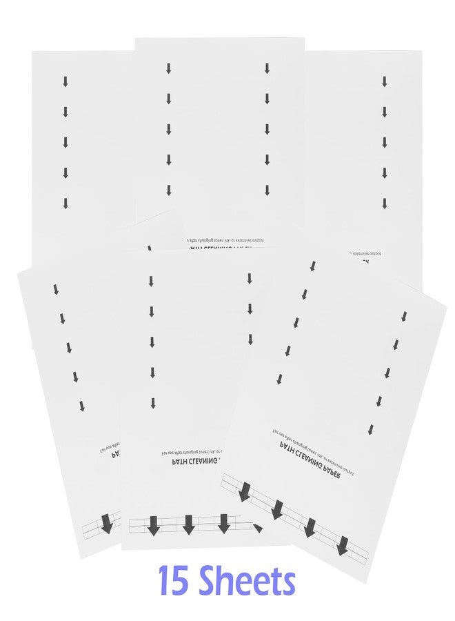 AQDD Printer Cleaning Sheets for HP Laser and Inkjet Printers Removes Toner Smudges Black Lines and Paper Jams Compatible with Brother and Most Printers (8.5 x 11) 15 Sheets - Image 5