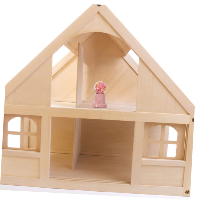 Wakauto Miniature Dollhouse Candy Machine Model Realistic Mini Dispenser Collectible Accessory Pink - Image 5