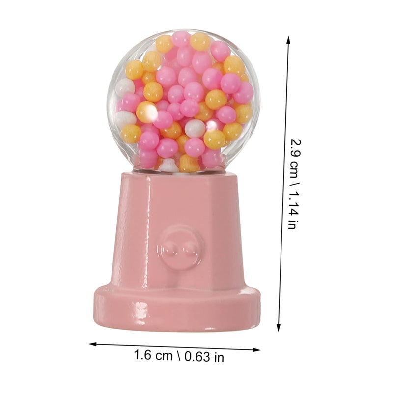 Wakauto Miniature Dollhouse Candy Machine Model Realistic Mini Dispenser Collectible Accessory Pink - Image 3