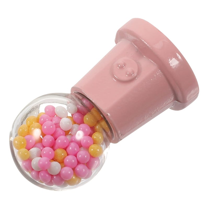 Wakauto Miniature Dollhouse Candy Machine Model Realistic Mini Dispenser Collectible Accessory Pink - Image 2
