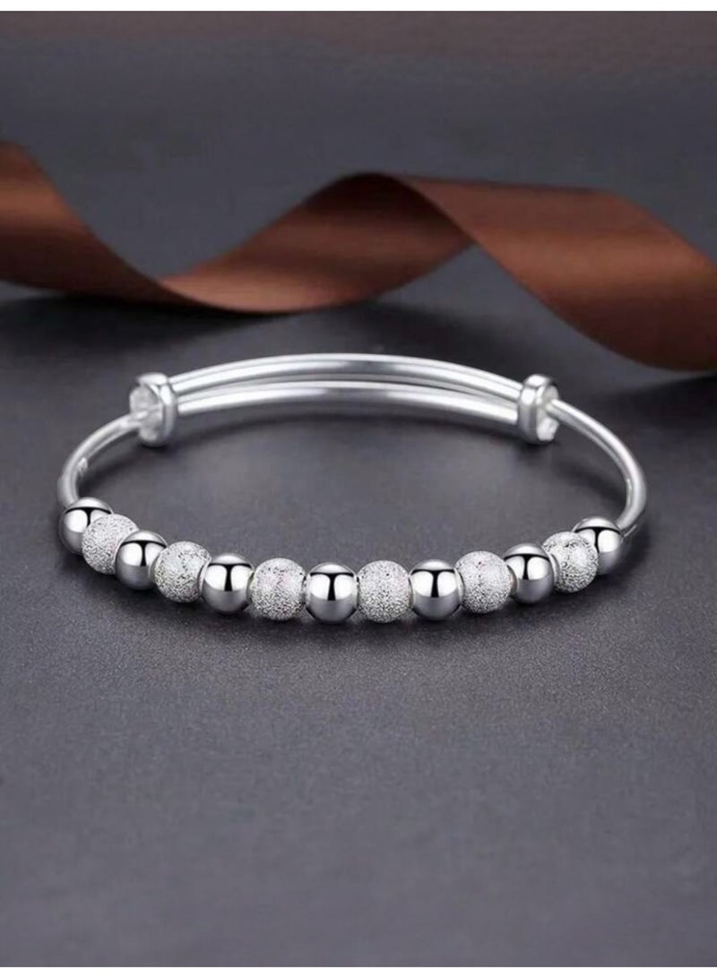 نيو ستايل اسوارة نسائية بتصميم راقي وأنيق مطلي بالفضة 925 - Image 1