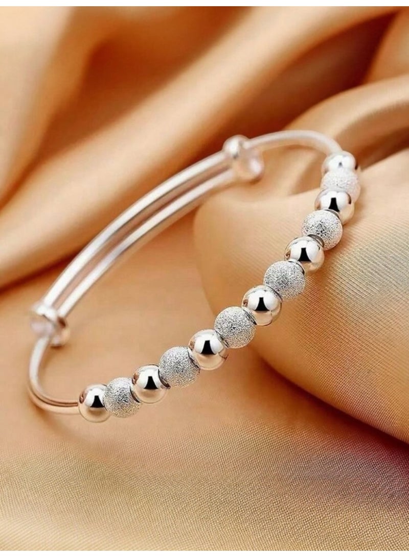 نيو ستايل اسوارة نسائية بتصميم راقي وأنيق مطلي بالفضة 925 - Image 3