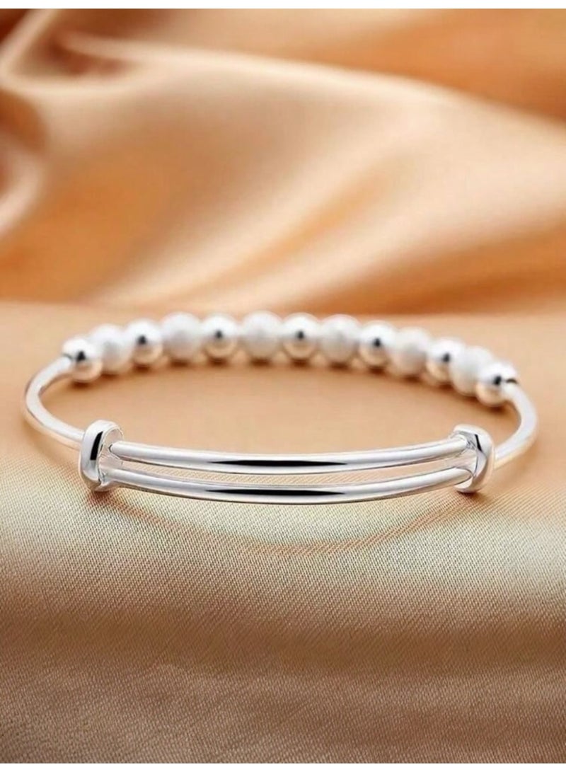 نيو ستايل اسوارة نسائية بتصميم راقي وأنيق مطلي بالفضة 925 - Image 4