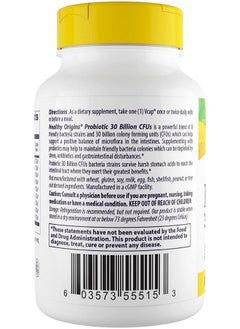 Healthy Origins Healthy Origins Probiotic 30 Billion CFUs - Shelf Stable Probiotics for Women and Men - Supports Gut Health - Probiotics for Digestive Health - 60 Veggie Capsules  - Image 3