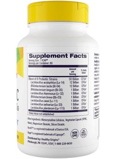 Healthy Origins Healthy Origins Probiotic 30 Billion CFUs - Shelf Stable Probiotics for Women and Men - Supports Gut Health - Probiotics for Digestive Health - 60 Veggie Capsules  - Image 2