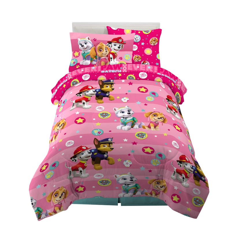 Franco Paw Patrol Girls Kids Bedding Super Soft Comforter and Sheet Set with Sham 5 Piece Twin Size 100 Officially Licensed Nickelodeon Product By Franco