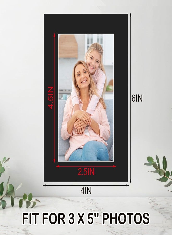 بروديوت مجموعة من 15 إطار صور أسود مقاس 4×6، إطارات صور مقاس 3×5، إطار صور أساسي، لوحة عرض ذات حواف مشطوفة، مجموعة عرض للصور والمطبوعات والأعمال الفنية - Image 2