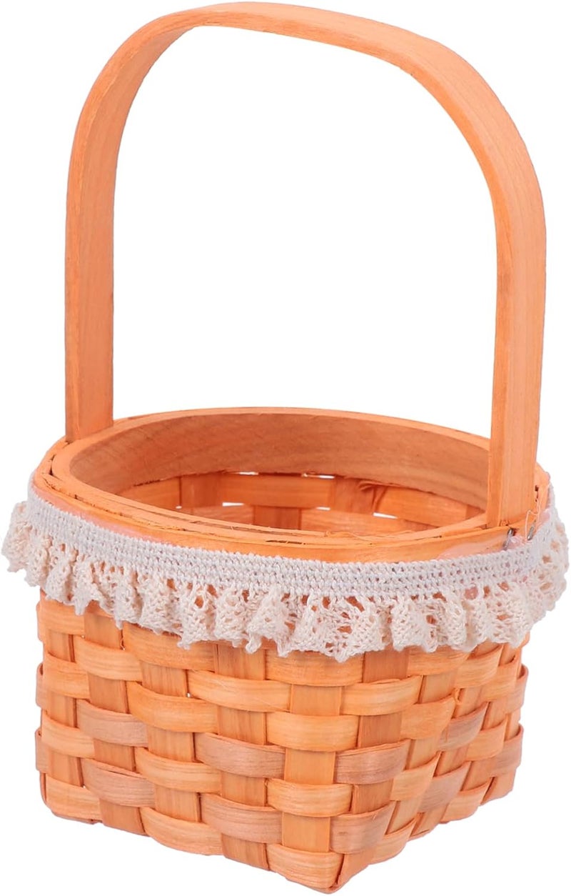 Multi Color Mini Woven Fruit Basket Portable Decorative Storage Photo Prop - Image 1