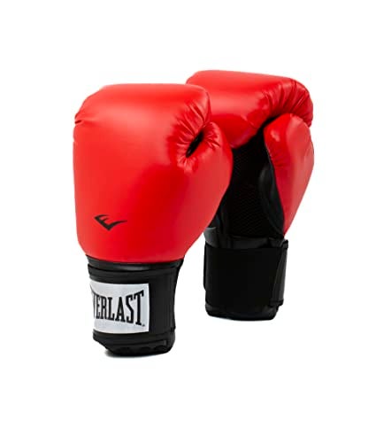 Everlast Prostyle 2 Boxing Gloves Classic Fight Training Gloves for Men and Women Secure Fit Hook and Loop with Wrist Support Heavy Bag Fitness Training 12 oz Red - Image 1