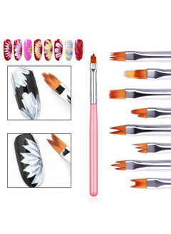 FULINJOY 11 Pcs Nail Art Brush Set Uv Gel Painting Pen Nail Flower Painting Brush Gel Gradient Nail Painting Design Pen Nail Liner Brushes  - Image 5