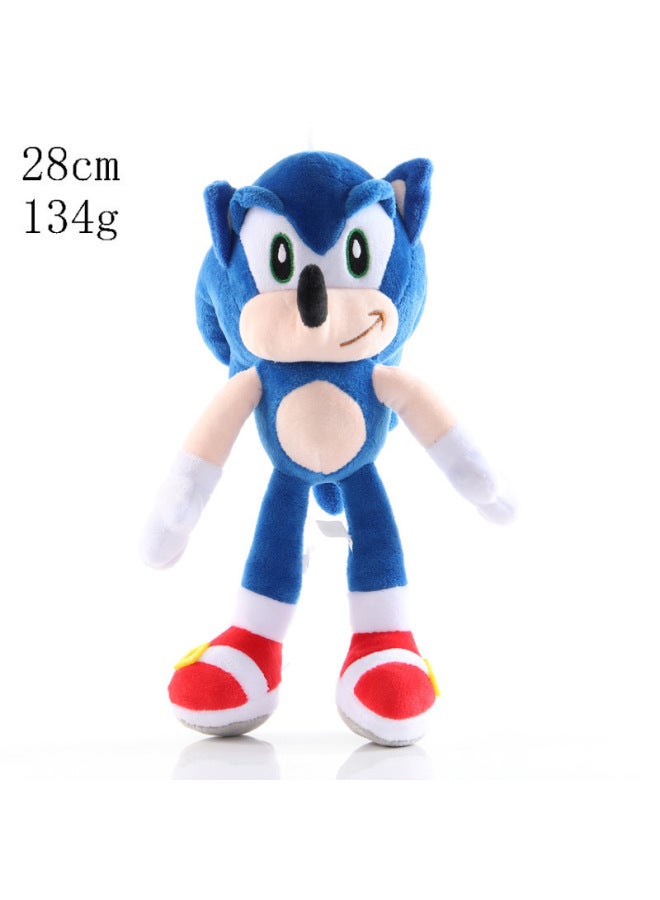 8 Inch Cartoon Doll Sonic Doll Cute Cartoon Toy Plush Toy 8 Inch Grab Doll Variety-Color:8 Inch Blue Ultrasonic Mouse 28cm-Height:As Shown - Image 1