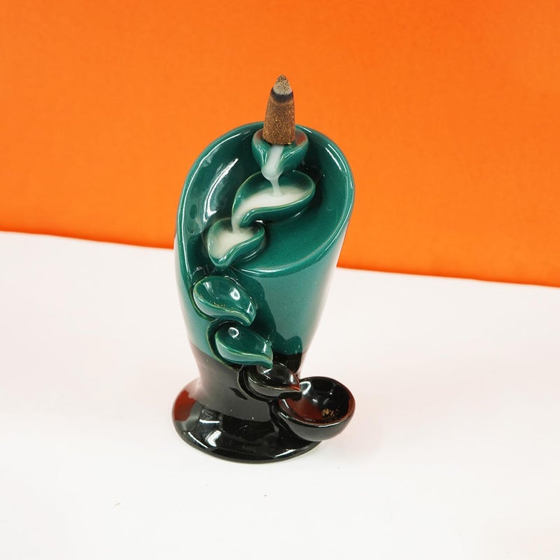 OMBRE MeditatingAromatherapy Smoke Backflow Cone Incense Holder Showpiece for Office Desk Living Room Home Decor and Decoration Gift Items - Image 3
