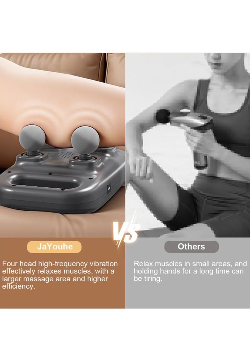 Generic "Back Massager Device – Portable Massage Gun with Four Heads for Athletes, Myofascial Muscle Gun for Pain Relief, Targeting Lower Back, Neck, Legs & Full Body – Multicolor"  - Image 5