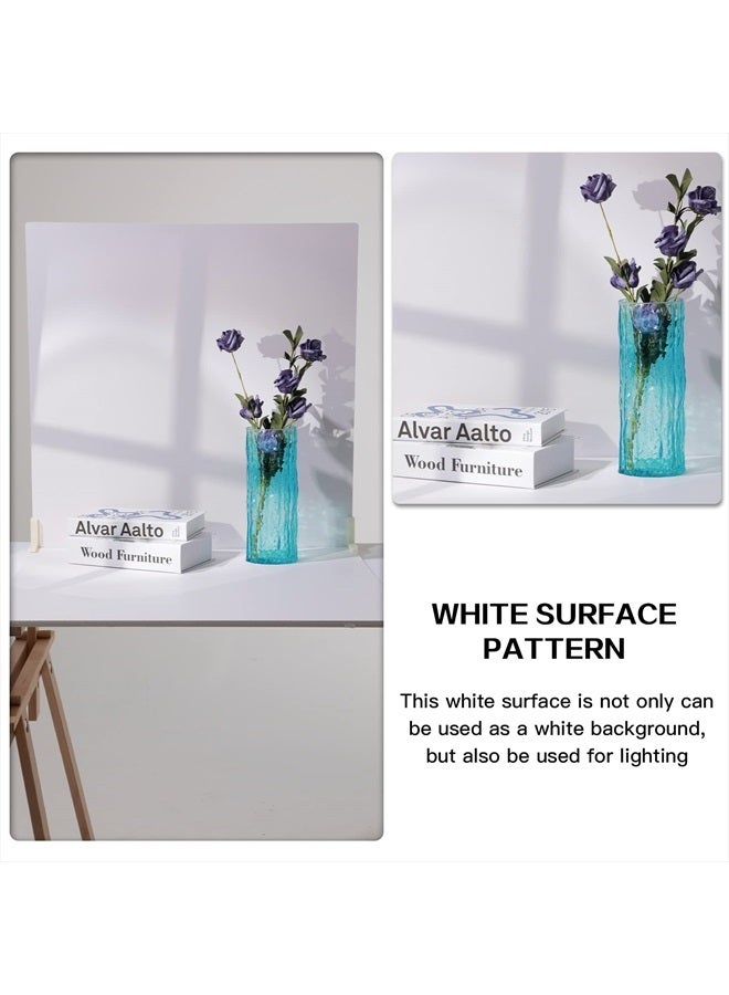 BEIYANG 2 Marble 24x24in Photography Backdrop Boards with 2 PCS Bracket for Flat Lay or Food Photography Background Marble and White Backdrop Photo Table Backdrop - Image 3