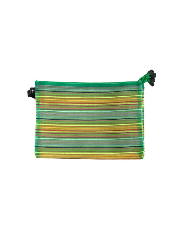 12-PCS File Zipper Bag Colorful Mesh Zipper Documents Organizer Storage Pouch for Office School Supplies - Image 2