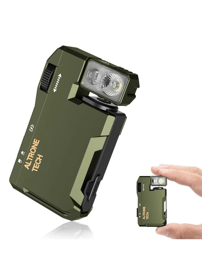 ألترون مصباح يدوي ALTRONE صغير قابل لإعادة الشحن من نوع G5، بقوة 400 لومن | مصباح يدوي مغناطيسي بسلسلة مفاتيح مع إضاءة RGB، ومشبك دوار 180 درجة، وشحن سريع من النوع C، ومصباح جيب مقاوم للماء للتخييم والتنزه والطوارئ. - Image 1