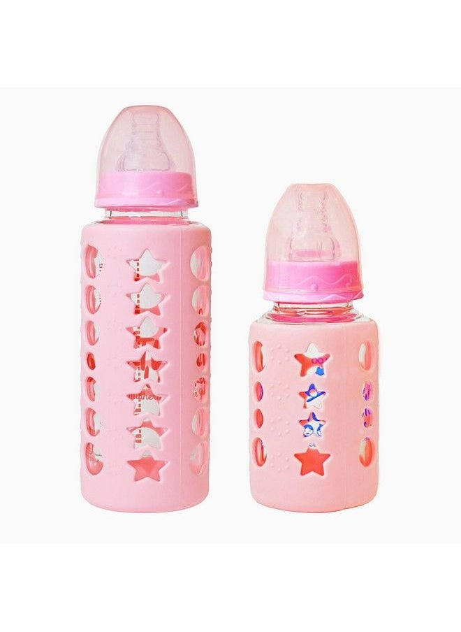 The Little Lookers High Borosilicate Glass Feeding Bottle For Baby Feeder For Newborn ;Super Soft Flow Control & Anti Colic Nipple For Infants Toddlers  - Image 1