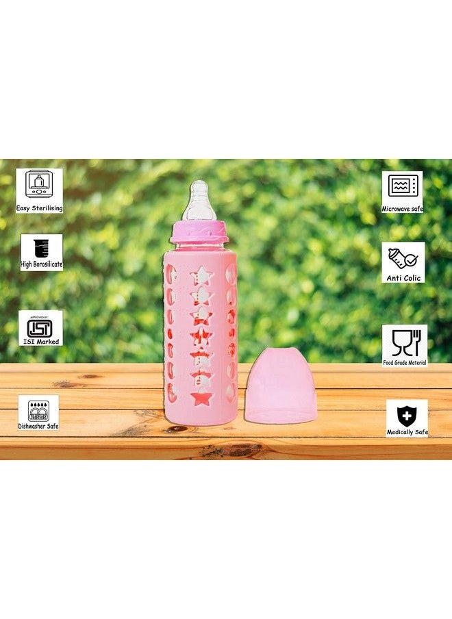 The Little Lookers High Borosilicate Glass Feeding Bottle For Baby Feeder For Newborn ;Super Soft Flow Control & Anti Colic Nipple For Infants Toddlers  - Image 4