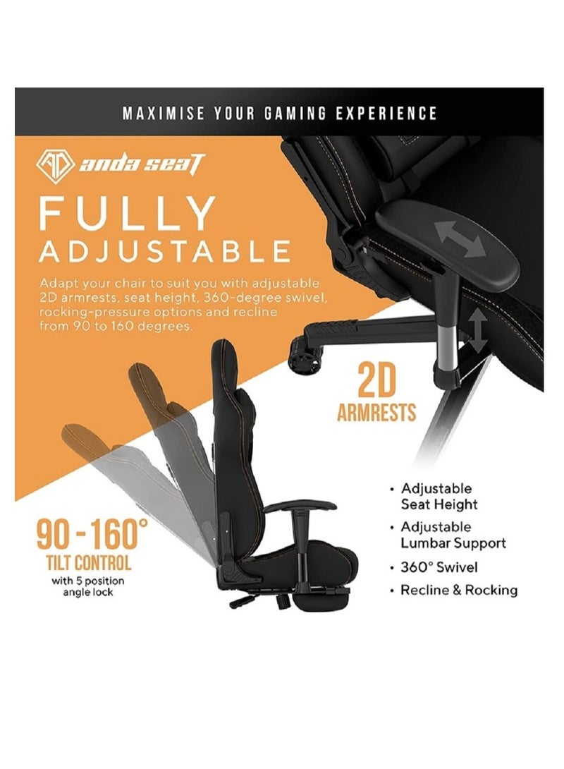 أندا سيت Anda Seat Jungle 2 Series Gaming Chair, Black | AD5T-03-BR-PV - Image 4