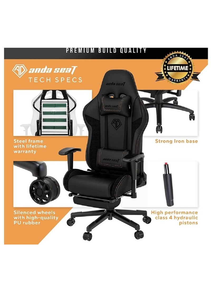 أندا سيت Anda Seat Jungle 2 Series Gaming Chair, Black | AD5T-03-BR-PV - Image 5