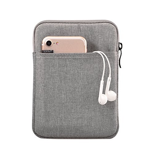 TFY E-Reader Protective Pouch Bag with Zip Closure, Plus Bonus Hand Strap Holder for 6 inch e-Readers - Kindle 6 inch/Paperwhite/Voyage/Oasis 6 Inch/Nook GlowLight Plus/Kobo Aura/Touch 2.0 - Image 3