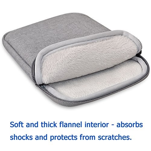TFY E-Reader Protective Pouch Bag with Zip Closure, Plus Bonus Hand Strap Holder for 6 inch e-Readers - Kindle 6 inch/Paperwhite/Voyage/Oasis 6 Inch/Nook GlowLight Plus/Kobo Aura/Touch 2.0 - Image 2