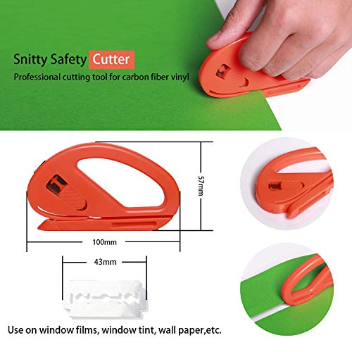 STORE 2508 Store2508 All Purpose Wallpaper Scraper Tool Kit for Car Wrap, Tint Glass Film With Cutter, Blade Replacement, Smoother Tool for Wall Paper - Image 3
