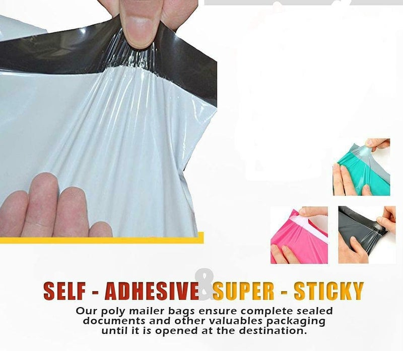PlantaZee inr |(8 X 10 Inches) (60 micron) Pack of 100 Polybags with POD - Tamper Proof Online Courier Bags/Envelopes/Pouches/Covers/Mailing Bags - Image 5