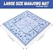 Jongyance Large Blue Printed Mahjong Mat 315x315 with Black Carrying Bag AntiSlip NoiseReducing Mahjong Table Mat for MahjonggPoker Board Games Dominoes and Card - Image 4