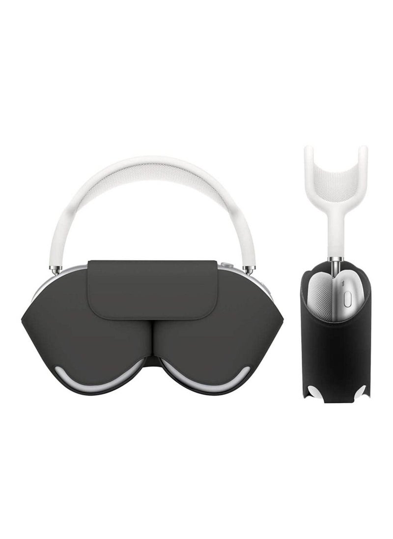 Compatible with Smart Case for Apple AirPods Max Automatic Sleep Function Protective Headphones Case Cover Scratch-proof Travel Carrying Case Airpods Max Accessories for AirPod Max-Black