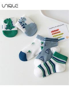 Unique 5 Pairs Short Cotton Socks, Mesh Breathable Socks, Suitable for Little Girls and Boys From 3-5 Years Old, Babies, Toddlers, Children  - Image 2