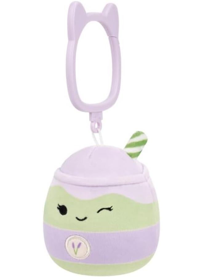 Jazwares Squishmallows Original Clip On: Lavender Matcha Latte - Latchmi - Image 1
