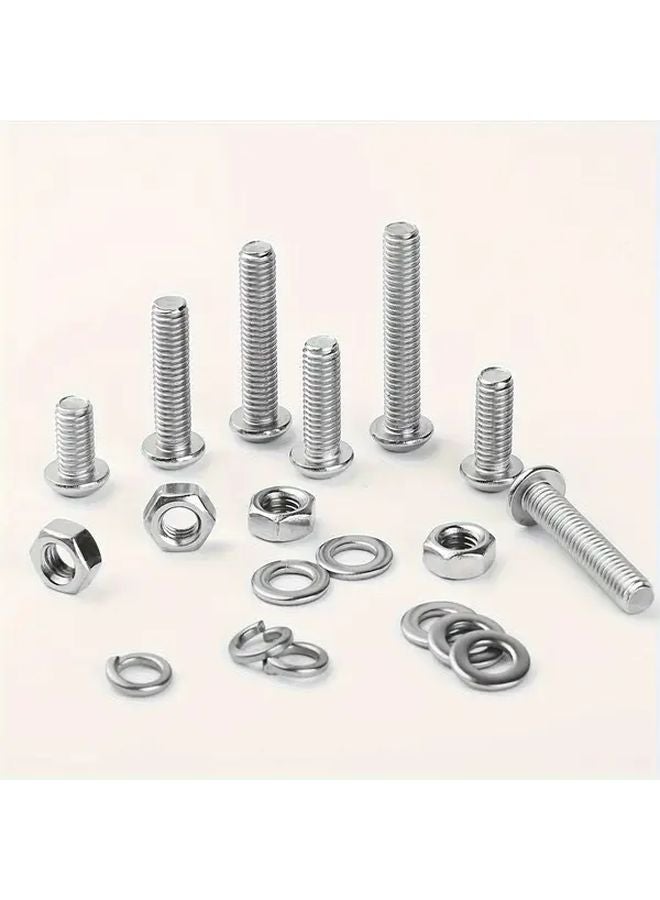 148pcs M6 Metric Stainless Steel Button Head Hex Socket Cap Screw Kit with Washers Nuts - Image 4
