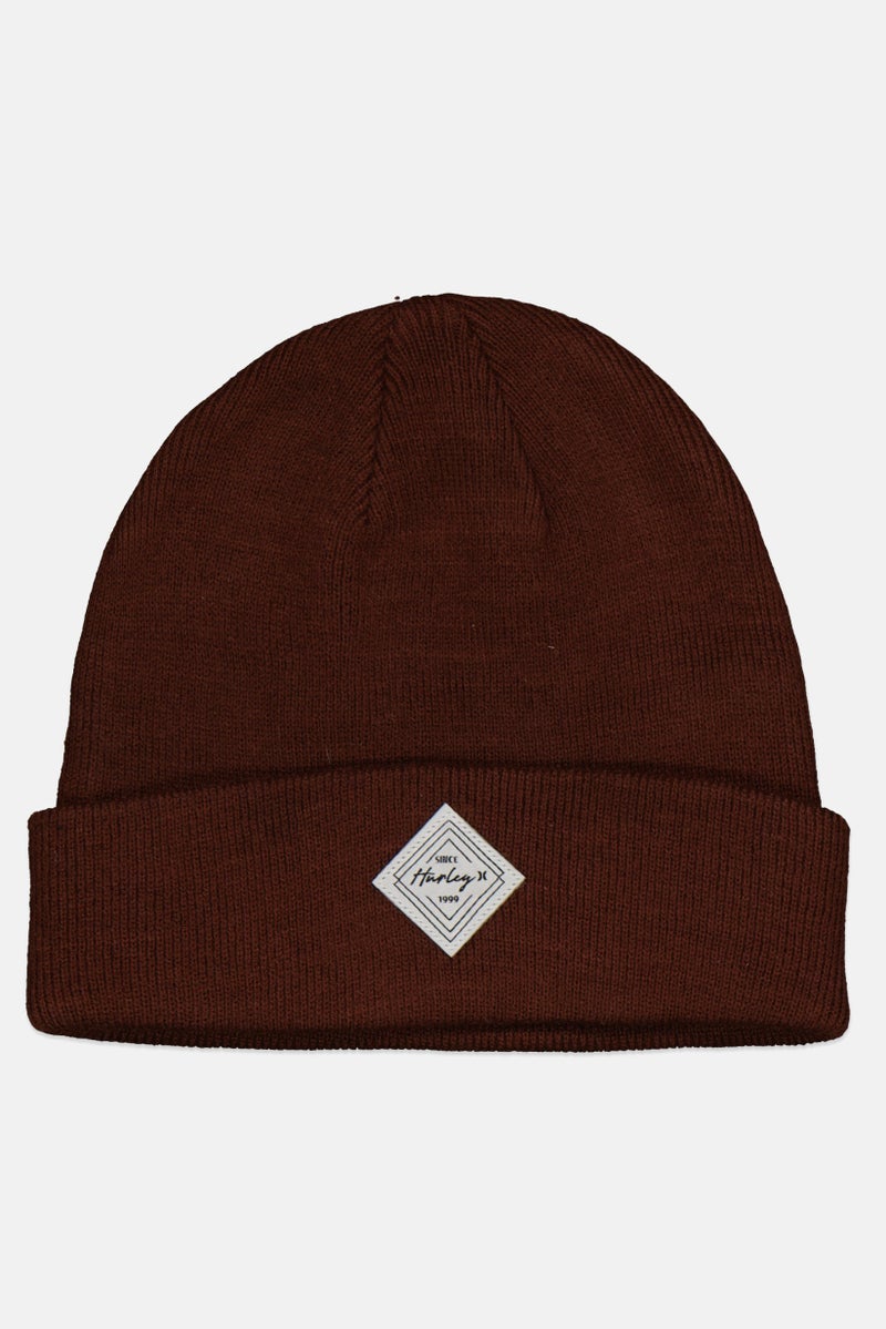Hurley Women  Brand Logo Beanie, Dark Maroon