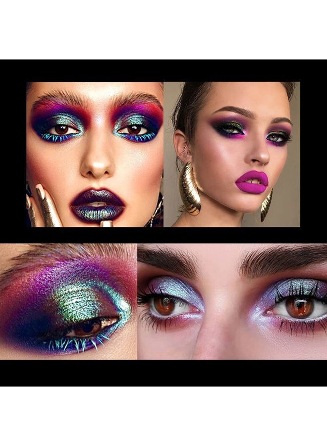 Domality Chameleon Eyeshadow Liquid Set, 3pcs Intense Color Shifting Multichrome Eyeshadow, Highly Pigment Metallic Long Lasting Quick-Drying No Creasing Eye Makeup - Image 4