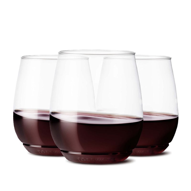 TOSSWARE POP 14oz Vino Set of 252 Recyclable Unbreakable  Crystal Clear Plastic Wine Glasses
