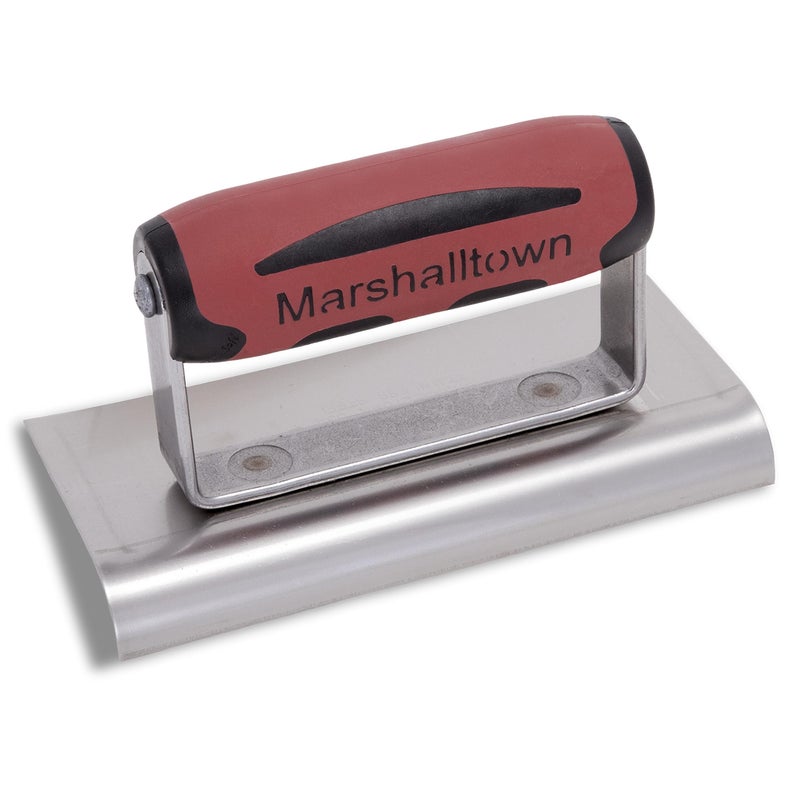 MARSHALLTOWN Curved Concrete Edger, 6 x 3 Stainless Steel Blade, 1/2 Lip x 3/8 Radius, Made in the USA, 136SSD - Image 1